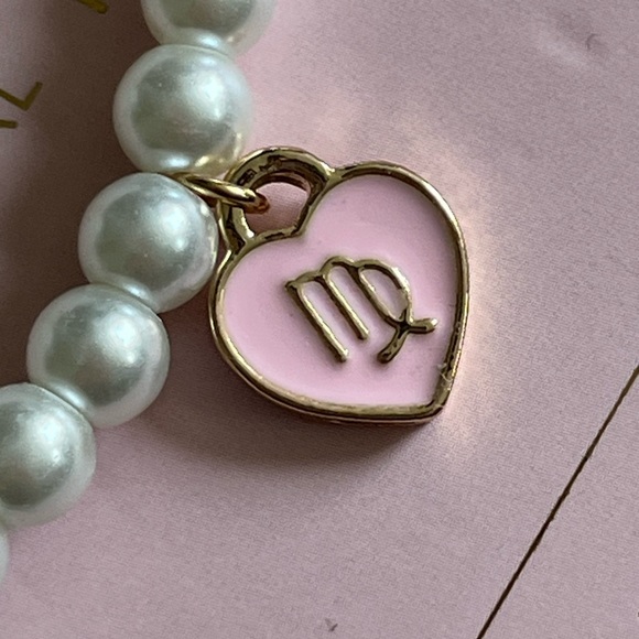 🆕 Pearl Virgo Charm Choker Necklace With Extender 🩷 - Picture 3 of 4